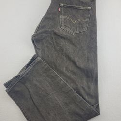 VTG Levi's Straight Leg 501XX Jeans Men's 36x32 Black Denim Button Fly Dark Wash