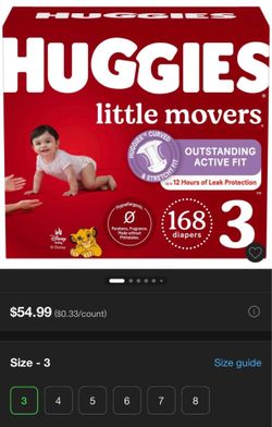 Huggies size 3