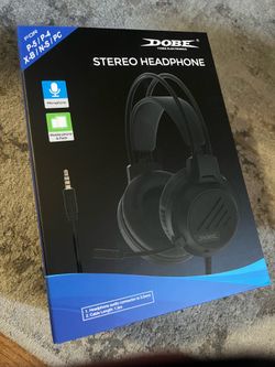 Dobe BLACK Headset adjustable Mic 🎧 3.5mm audio jack Gaming headphone head phones xbox ps4 ps5 headphones
