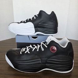 Nike Air Jordan Jumpman Team 1 Sneakers Black/White/Red FV3928 006 Men's Size 14