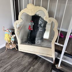 Large Antique vanity mirror