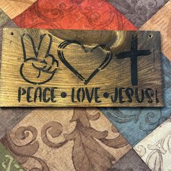 Wood Burning Wall Sign 