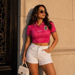 Mexico Jersey 2026 pink crop top