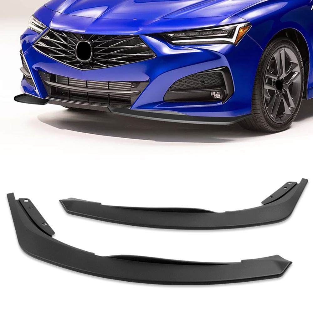 For 2021-2025 Acura TLX TS-Style Matt Black Front Bumper Lip Spoiler Splitter -(2-PU-362