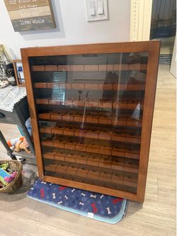 Exquisite Egyptian Custom 72-Ball Golf ball & Baseball Display Cabinet – Luxurious Wall-Mount Heirloom Showcase for Autographed Treasures