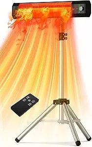 Outdoor Heater for Patio Electric, 9 Heating Levels, IP65 Waterproof Patio Heaters for Outdoor Use, 1500W Heating Covers 400Sq.ft, 9H Timer