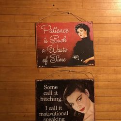 Ephemera Motivational Tin Signs . Ready To Hang . Made In USA
