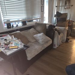 Loveseat And Large Ottoman