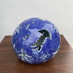 MCM Handmade Ceramic Pottery Jelly Fish, Sea Stars Lantern