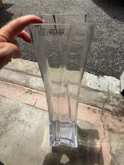 tall and heavy glass vase