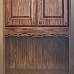Beautiful Tall Wood Cabinet with lots of storage Space!