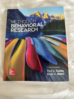 Methods In Behavioral Research 