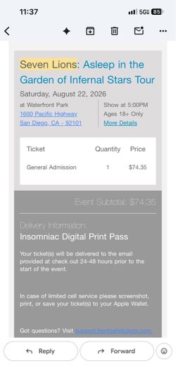 Seven Lions Concert Ticket – San Diego 2026