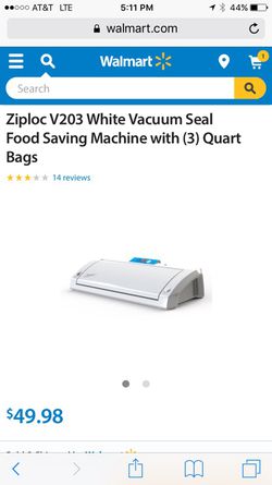 Ziploc V203 White Vacuum Seal Food Saving Machine for Sale in Mesa, AZ -  OfferUp