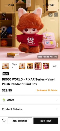 DIMMO world, Pixar series vinyl, plush pendant blind box