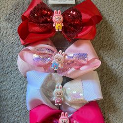 Labubu Girls Hair Bows 