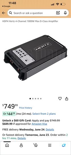 Hertz 4 channel amp