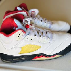 Air Jordan five retro 2000b white fire red 