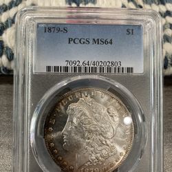 1879 S Morgan Silver Dollar Ms64