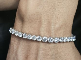 Moissanite Tennis Bracelet (Women's) 7" Inches / 925 Silver / 28CT