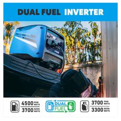 Pulsar 4,500-Watt/3,700-Watt Dual Fuel with Recoil, Remote and Push Button Start Portable Clean Power Inverter Generator with CO Alert
