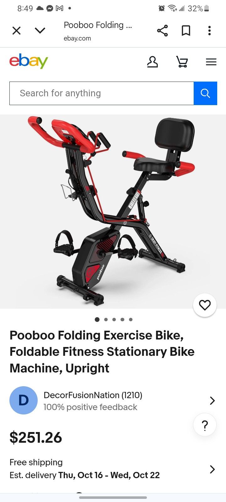 Pooboo Exercise Bike 