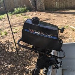 12 Feet John Boat And Trailer And Motor Mercury 3.6 Hp