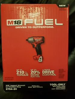 Milwaukee M18 FUEL 18-Volt Lithium-Ion Brushless Cordless 3/8 in. Compact Impact Wrench with Friction Ring (Tool-Only)