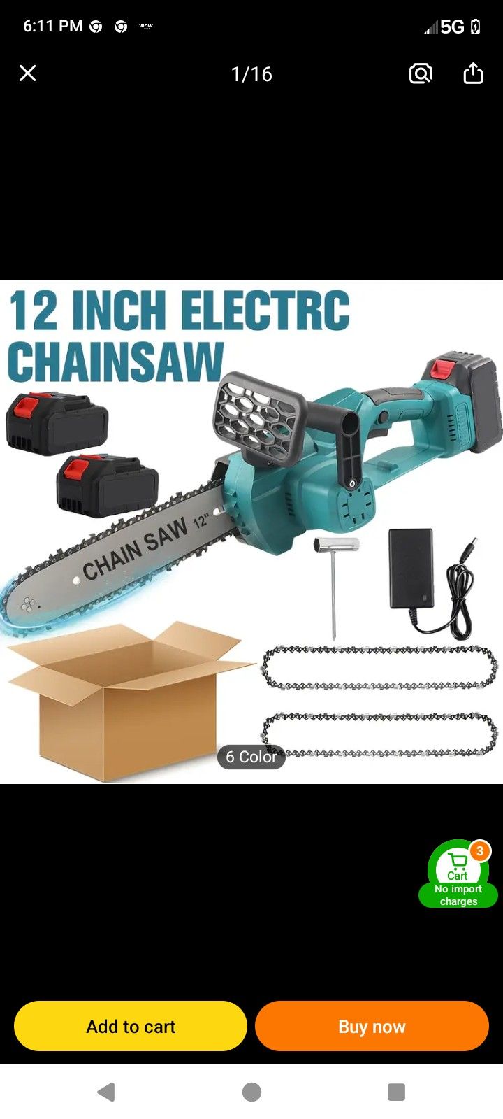 12 Inch Cordless Chainsaw