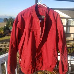 Vintage Red Windbreaker Brand Jacket Size Medium