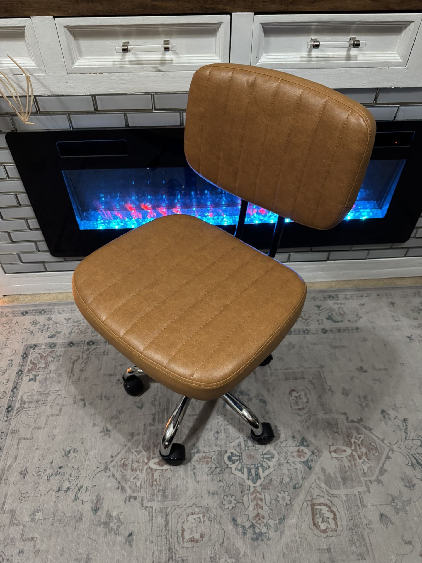 Cute camel armless office desk chair