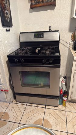 Black and gray stove