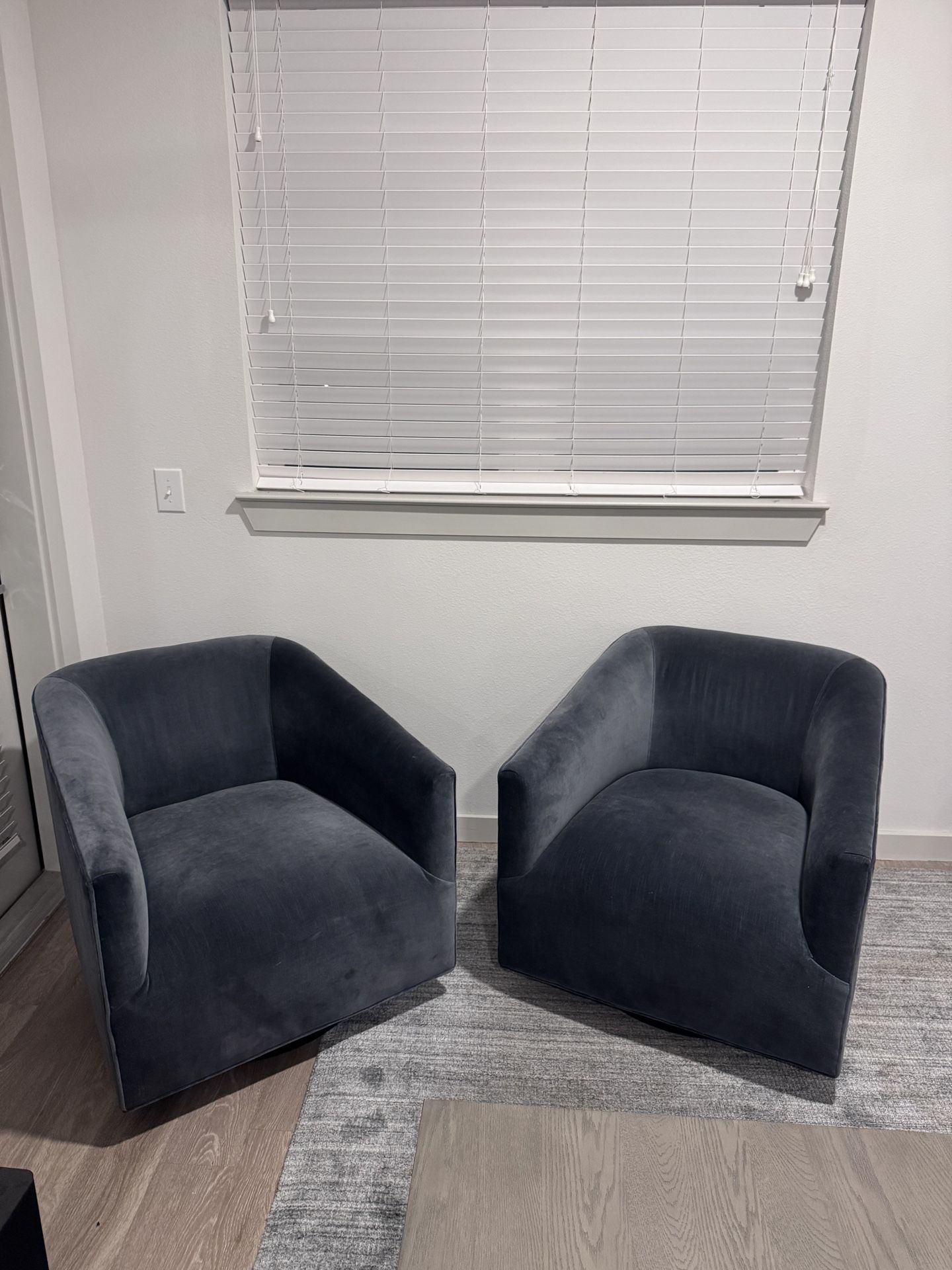 Selling Two (2) RH Italian Shelter Arm Swivel Chairs
