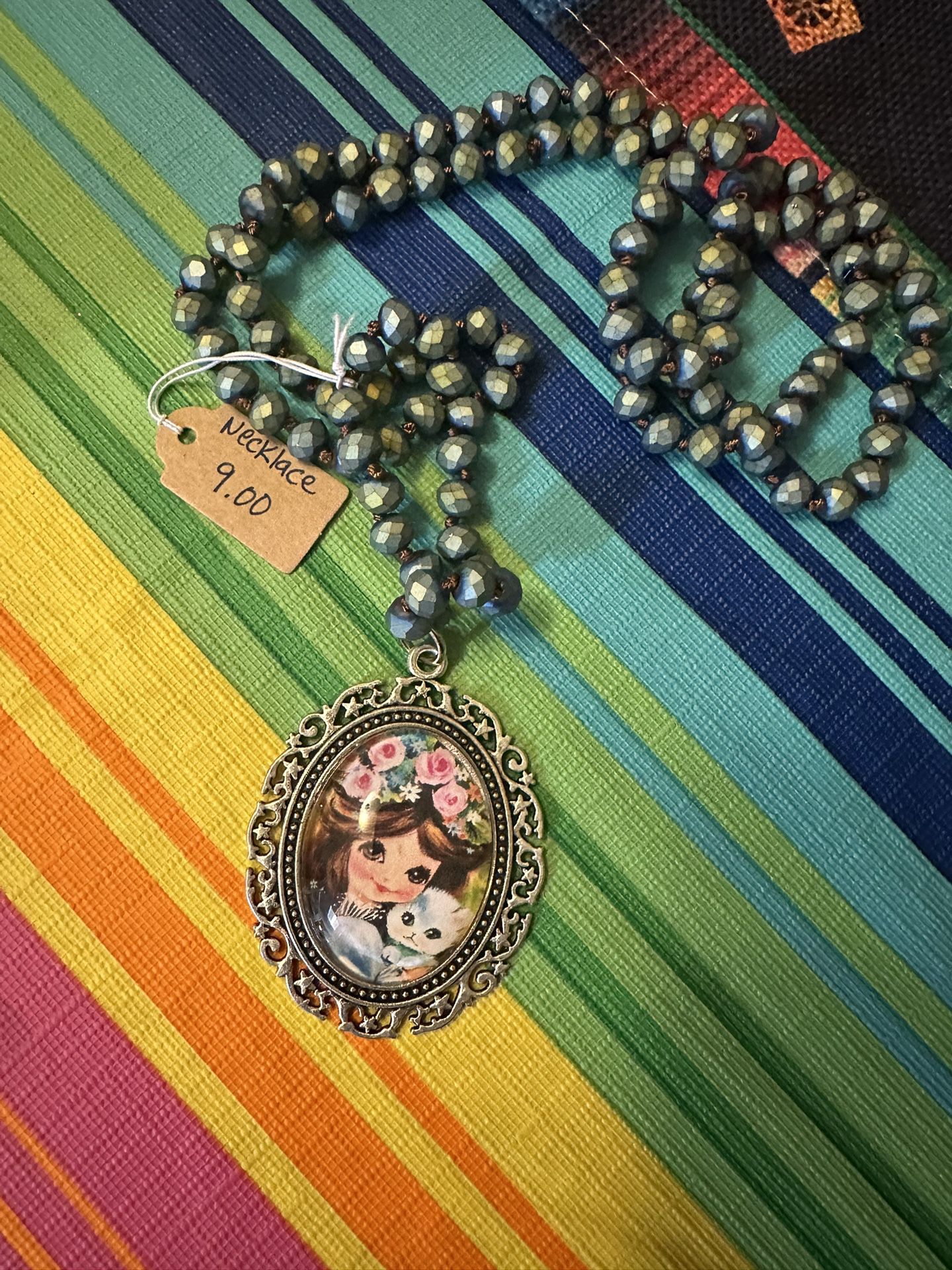 Handmade vintage necklace $10 