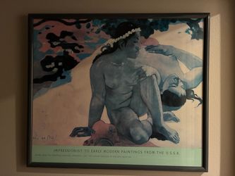 Framed Gauguin Art Exhibition Poster