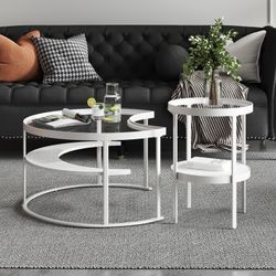 Minimalist Coffee Table Set For Living Room Movable
