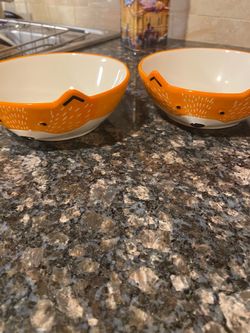 Fox Ceramic Bowls Set of 2