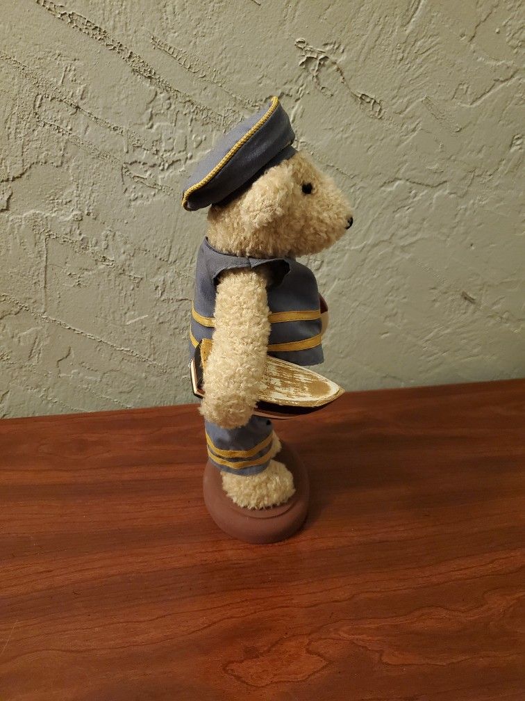 Nautical Bear Holding A Boat And Life Saver Floater