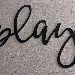 Play Metal Sign Wall Decor