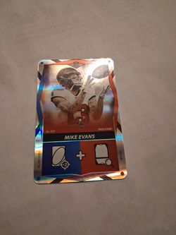 2025 Mike Evans, NFL Foil Holo Card #059 Dual Color Mattel Image variation