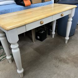 Nice heavy butcher block table/desk