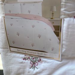 Serena And Rose King Size Embroidered Bows 