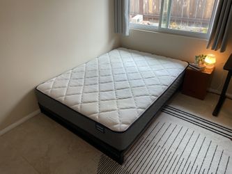 Zinus Queen Bed Frame and Living Spaces Revive Queen Mattress
