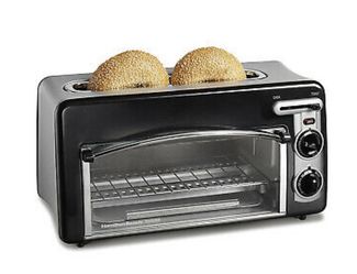 Hamilton Beach Toastation 2-in-1 2 Slice Black Toaster & Oven