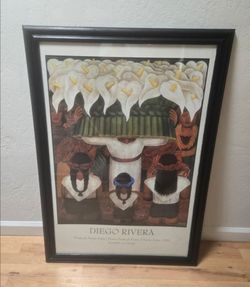 Flower Festival: Feast of Santa Anita by Diego Rivera Framed Art Poster 39x27"