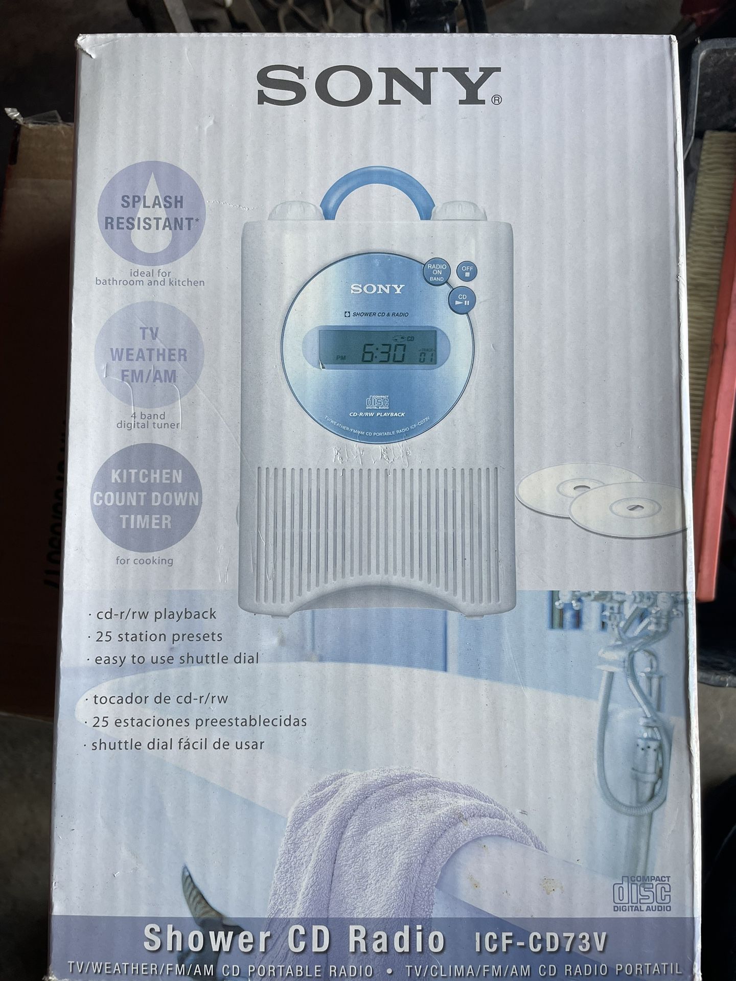 Sony Shower Cd Radio ICF-CD73V