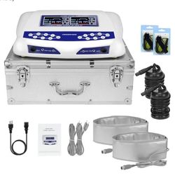 Dual Ionic Foot Bath Detox Machine, Ion Foot Detox Machine Detox Foot Spa Detoxification Machine Digital LCD Display with 2 Arrays, 2 Waist Belts, 2 W