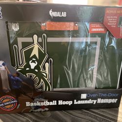 Milwaukee Bucks Basketball Hoop Laundry Hamper 