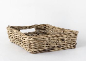 Decorative Rattan Tray with Handles