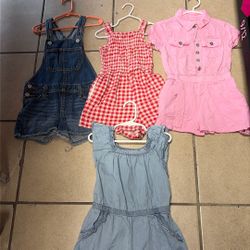 Toddler Girl Clothes Size 5t Summer Rompers